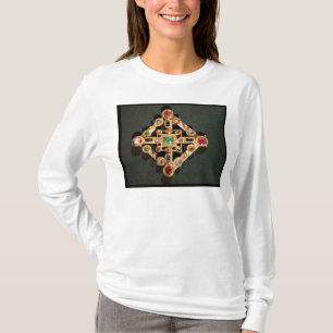 Brooch in de vorm van een Grieks kruis T-shirt