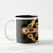 Brooch in de vorm van een Grieks kruis Tweekleurige Koffiemok (Links)