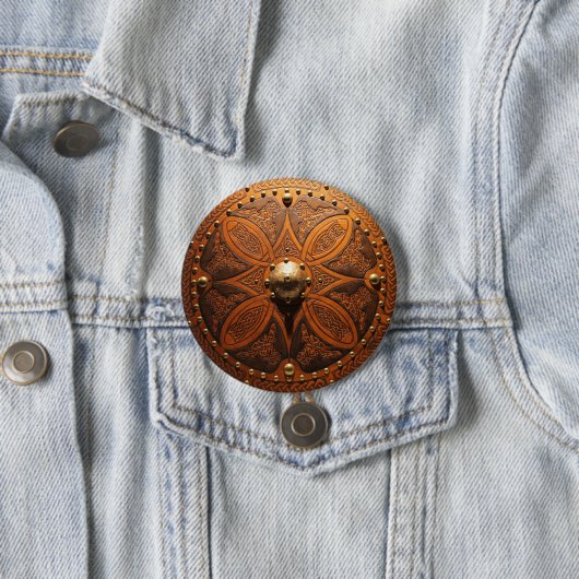 Brooch Targe Pinn Ronde Button 7,6 Cm (In situ)