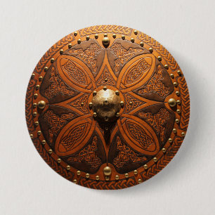 Brooch Targe Pinn Ronde Button 7,6 Cm