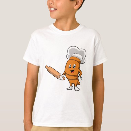 Brood als Cook met rolpin T-shirt (Voorkant)