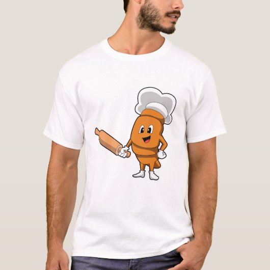 Brood als Cook met rolpin T-shirt (Voorkant)