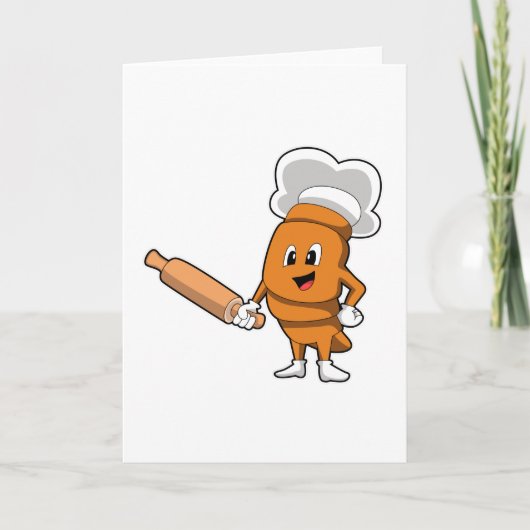 Brood als kok met deegroller kaart (Voorkant)