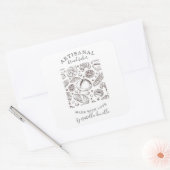 Brood Baker Baker Vierkante Sticker (Envelop)