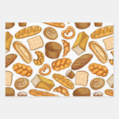 Brood Baker en Bakkerij met zijkant Inpakpapier Vel (Voorkant 2)