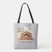 Brood bakken is mijn passie tote bag (Achterkant)