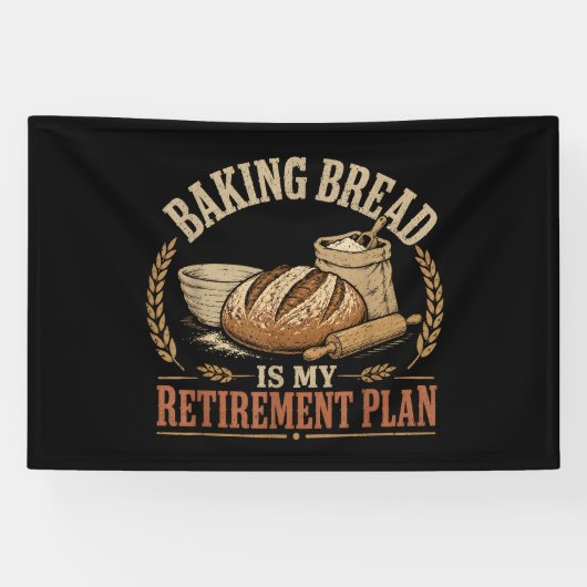 Brood Bakken is Mijn Pensioenplan Spandoek (Horizontaal)