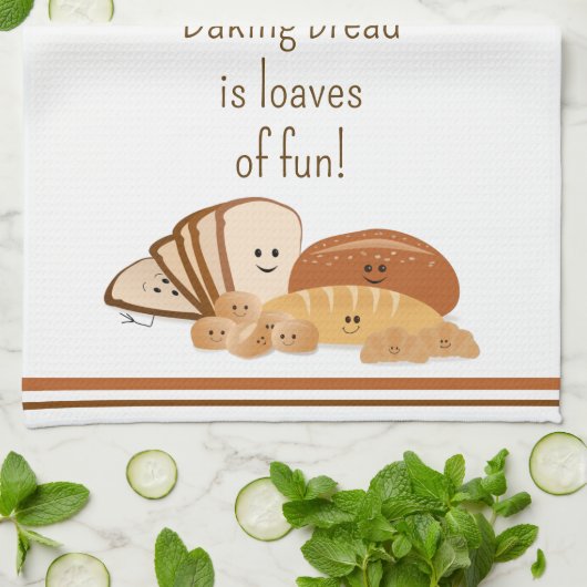 Brood bakken liefde theedoek (Gevouwen)