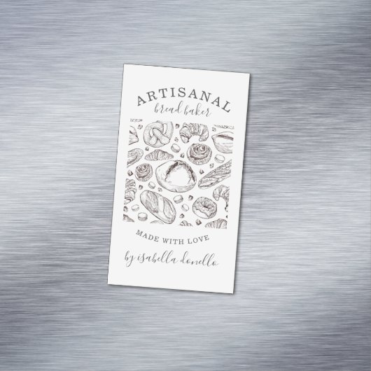 Brood bakkerij Baker Magnetisch Visitekaartje (Voorbeeld)