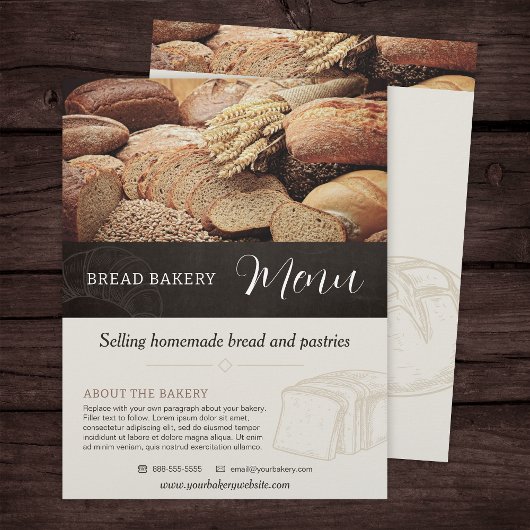 Brood Bakkerij Menu Brochure Flyer Sjabloon