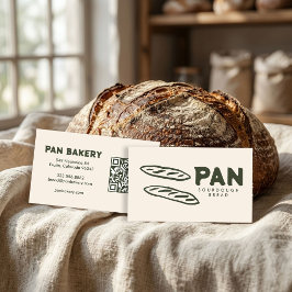 Brood Bakkerij Sourdough Aangepaste QR Handgeteken Visitekaartje