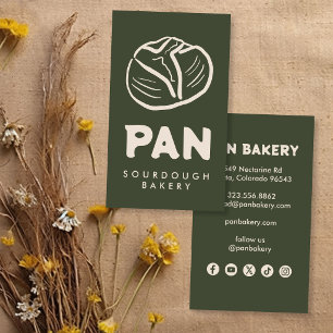 Brood Bakkerij Sourdough Aangepaste Sociale Media Visitekaartje