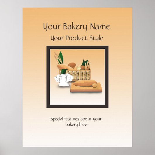 Brood-bakkerij-vloerteken Poster (Voorkant)