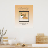 Brood-bakkerij-vloerteken Poster (Keuken)