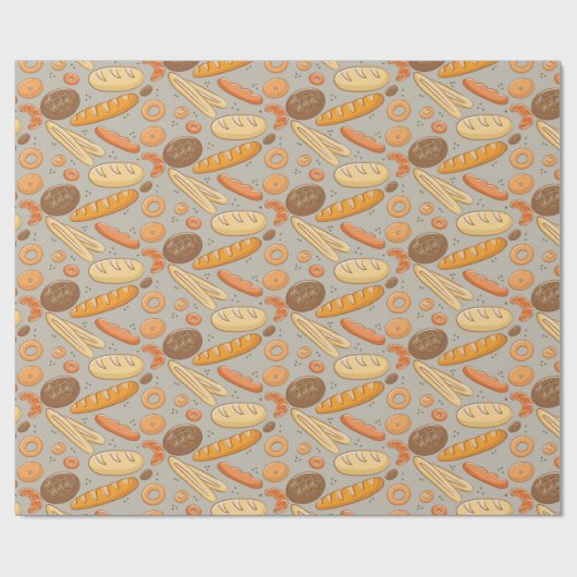 Brood bakkerspatroon cadeaupapier (Vlak)