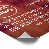 Brood bord, bakkerijen, bakkerijwinkel, Adverteren Poster (Hoek)