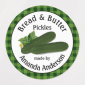 Brood & Boter augurken Plaid Labels (Design 2)