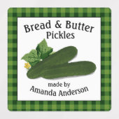 Brood & boter augurken Plaid S Eten Label (Design 1)