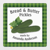 Brood & boter augurken Plaid S Eten Label (Design 2)