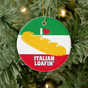 Brood broodje Italiaanse kerst Keramisch Ornament