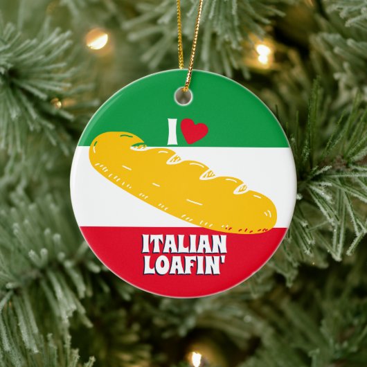Brood broodje Italiaanse kerst Keramisch Ornament (Boom)