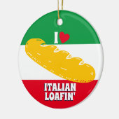 Brood broodje Italiaanse kerst Keramisch Ornament (Links)
