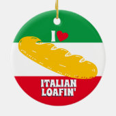 Brood broodje Italiaanse kerst Keramisch Ornament (Achterkant)