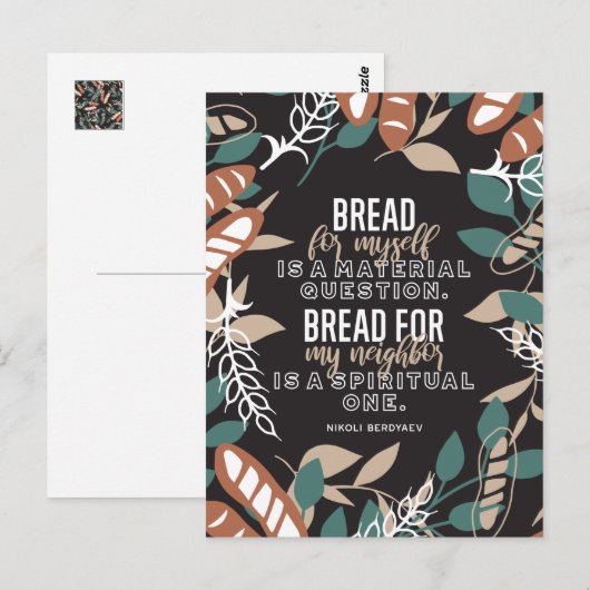 Brood citeert van Nikoli Berdyaev Briefkaart (Voorkant / Achterkant)