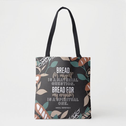 Brood citeert van Nikoli Berdyaev Tote Bag (Voorkant)