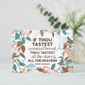 Brood citeert van Robert Browning Kaart (Staand voorkant)