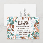 Brood citeert van Robert Browning Kaart (Voorkant / Achterkant)