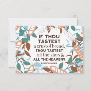 Brood citeert van Robert Browning Kaart