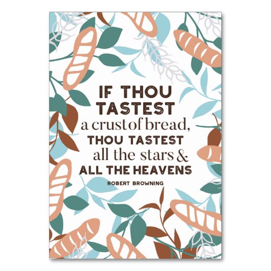 Brood citeert van Robert Browning Kaart (Voorkant)