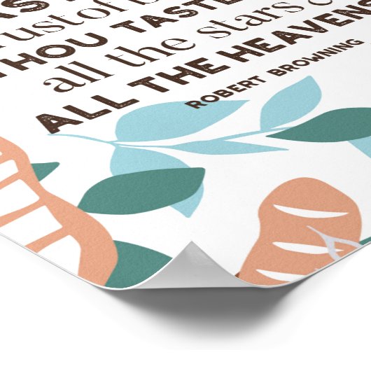 Brood citeert van Robert Browning Poster (Hoek)