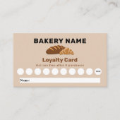 Brood & croissant - Bakkerij Loyalty Kaart Visitekaartje (Voorkant)