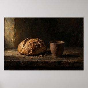 Brood des Levens — Chiaroscuro Stilleven Poster