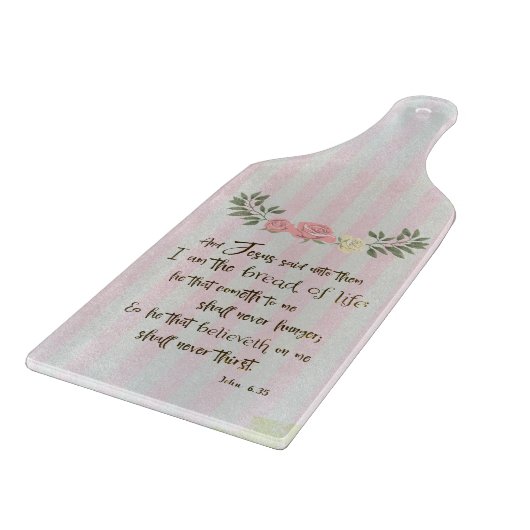  Brood des Levens KJV Bijbelvers Snijplank (Hoek)