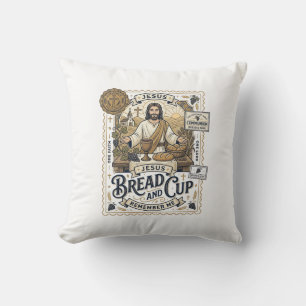 Brood En Beker Jezus Communie Christelijk Geloof V Kussen