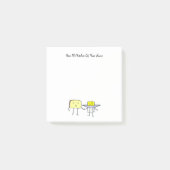  brood en boter aangepaste script stickies post-it® notes (Voorkant)