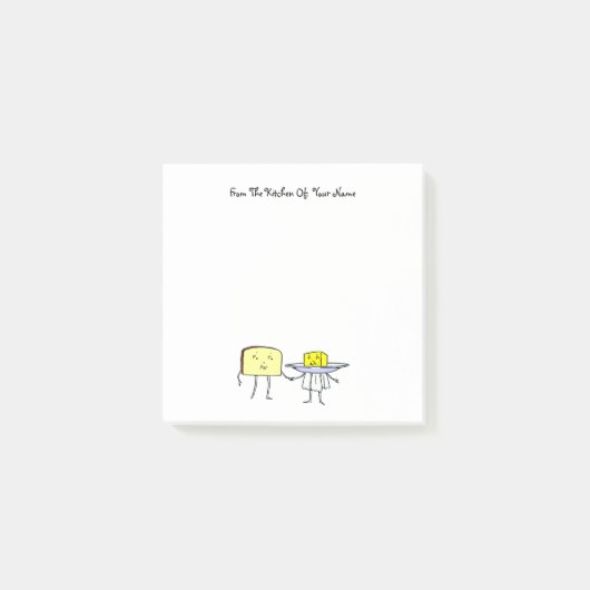 brood en boter aangepaste script stickies post-it® notes (Voorkant)