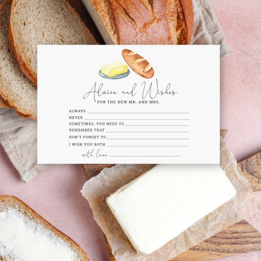 brood en boter - advies en wensen bruidsbad briefpapier