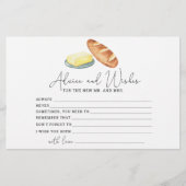 brood en boter - advies en wensen bruidsbad briefpapier (Voorkant)