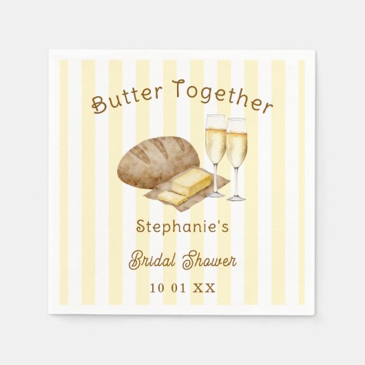Brood en Boter Bruiloft Bridal Shower Servet (Voorkant)