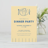 Brood en boter Dinner Party Uitnodiging (Staand voorkant)