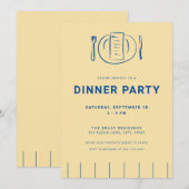 Brood en boter Dinner Party Uitnodiging (Voorkant / Achterkant)