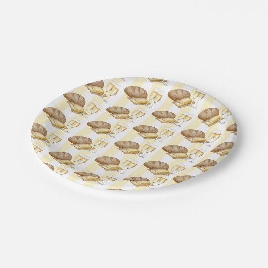 Brood en Boter Samen Bruidsmeisjesfeest Papieren Bordje (Gekanteld)