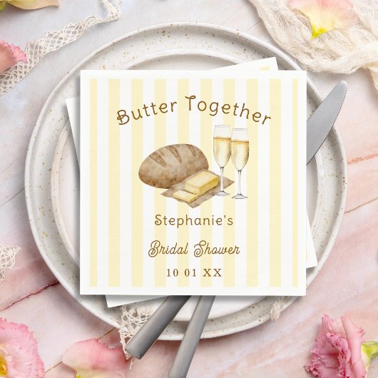 Brood en Boter Samen Bruiloftsfeest met Boter en B Servet