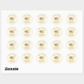 Brood en Boter Samen Bruiloftsfeest voor de Bruid Ronde Sticker (Vel)