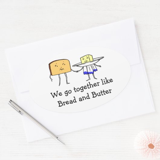 brood en boter samen liefde Sticker (Envelop)