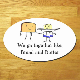 brood en boter samen liefde Sticker